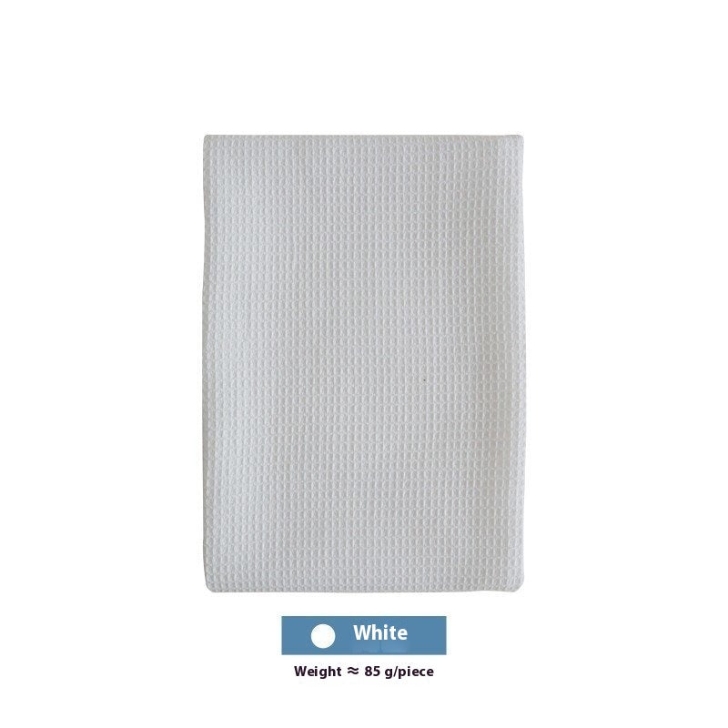 Cotton Rectangular Waffle Tea Towel - Nordic Style Kitchen Linen
