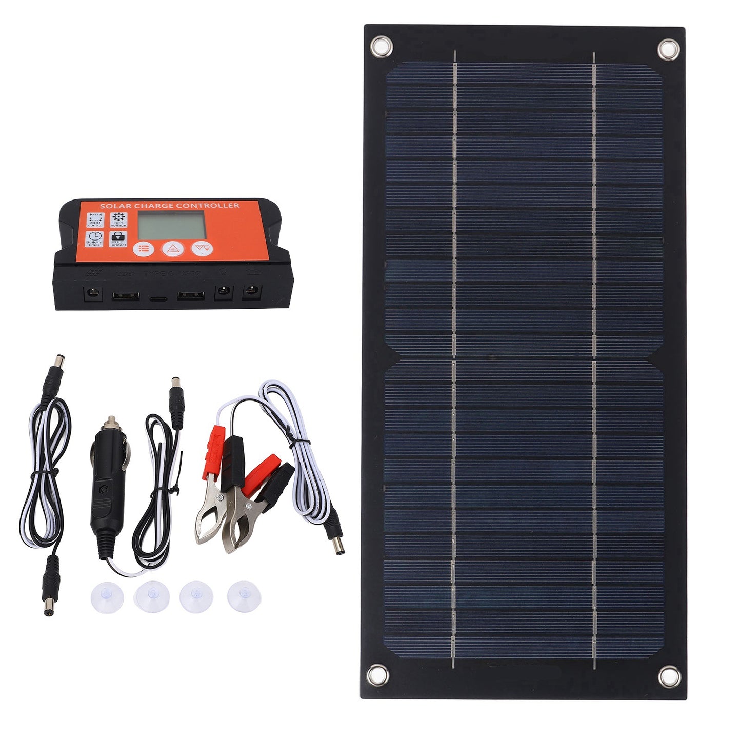 100W Monocrystalline Solar Panel Kit with Charge Controller