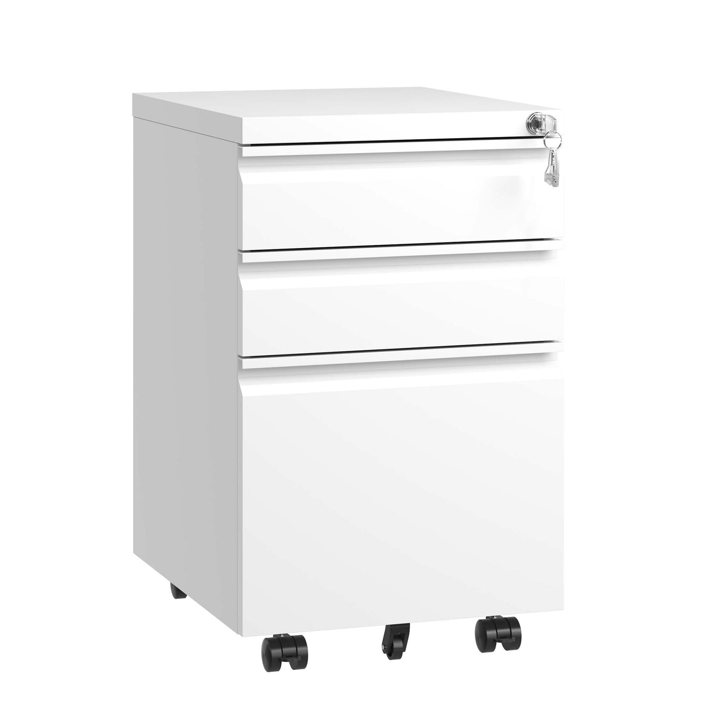 3 Drawer Mobile File Cabinet With Lock,Metal Filing Cabinets For Home