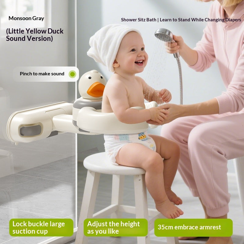 Baby Bathing Support Stand - Infant & Toddler Standing Bath Aid