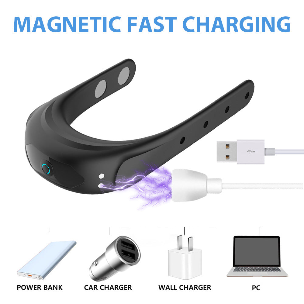 Male Lock Sperm Ring with USB Charging Vibration Massage - Black