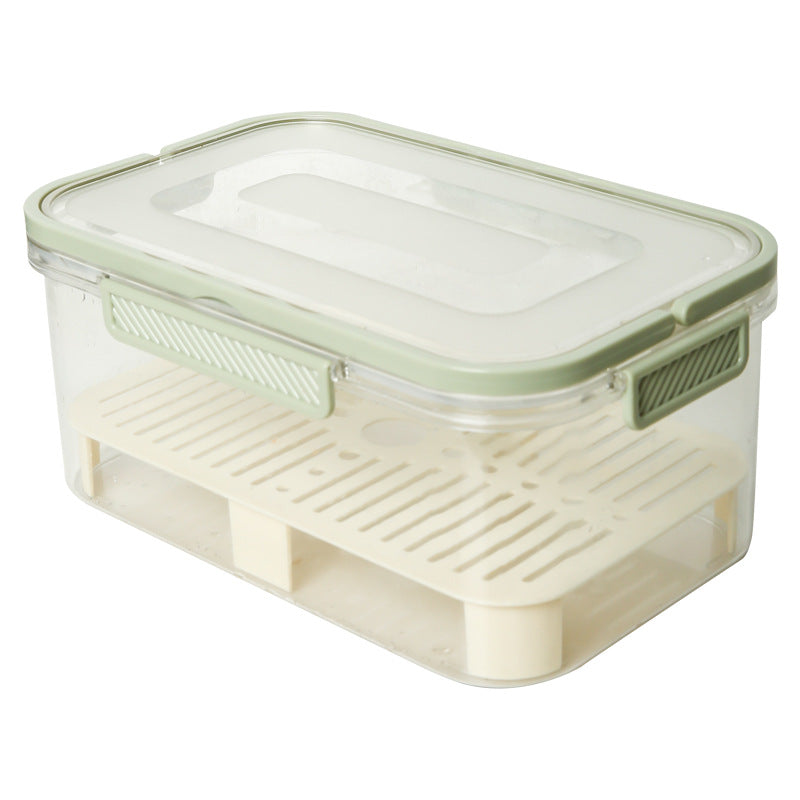 Portable Food Storage Bin with Drainage for Outdoor Picnic and Kitchen Use