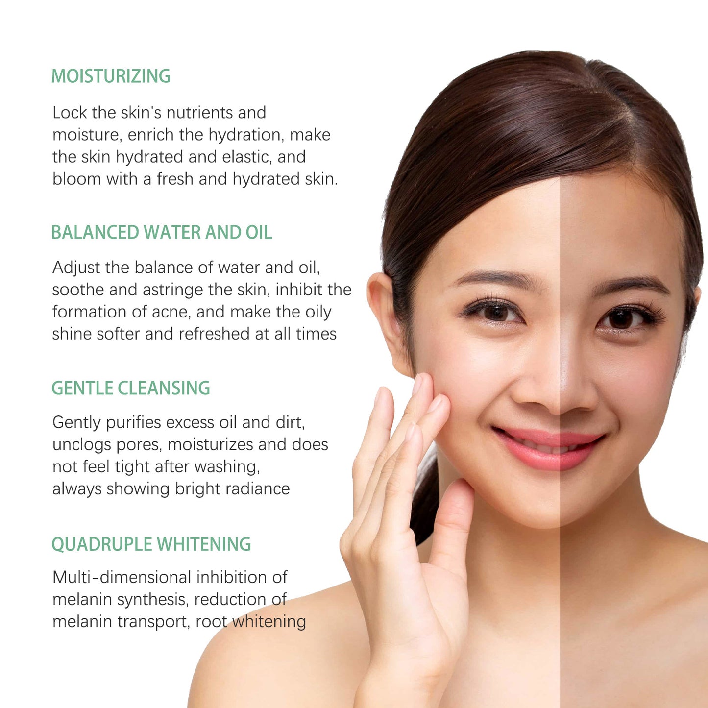 Brightening Facial Cleanser with Niacinamide - Deep Moisturizing Face Wash