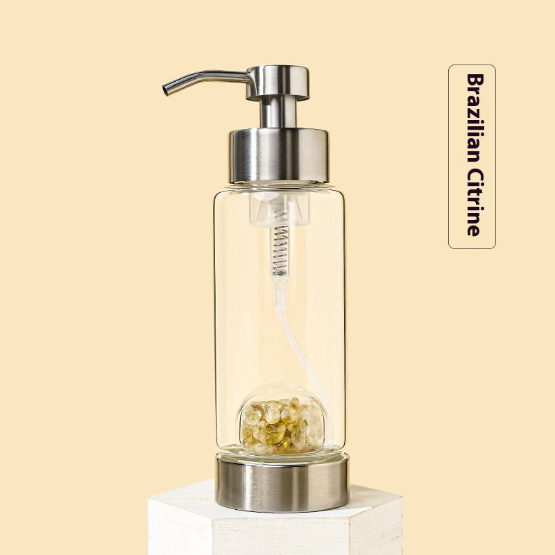 Natural Crystal Gravel Glass Bottle for Home & Garden Storage