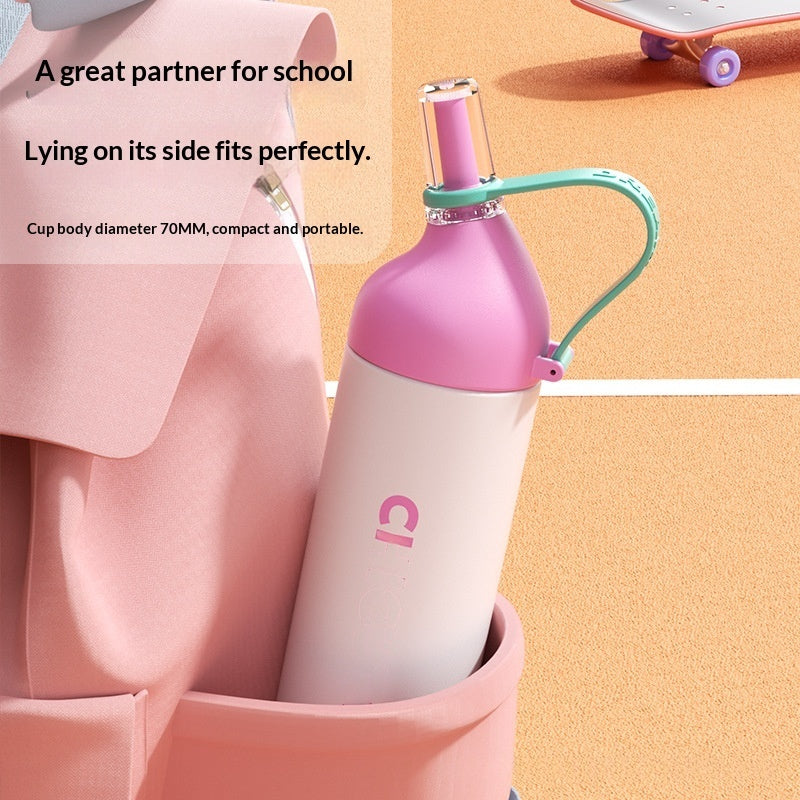 Large Capacity Thermal Mug with Straw - Insulated Travel Cup for Students