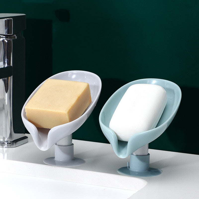 Vertical Soap Dish Shelf with Drainage - Bathroom Wall Mount Organizer