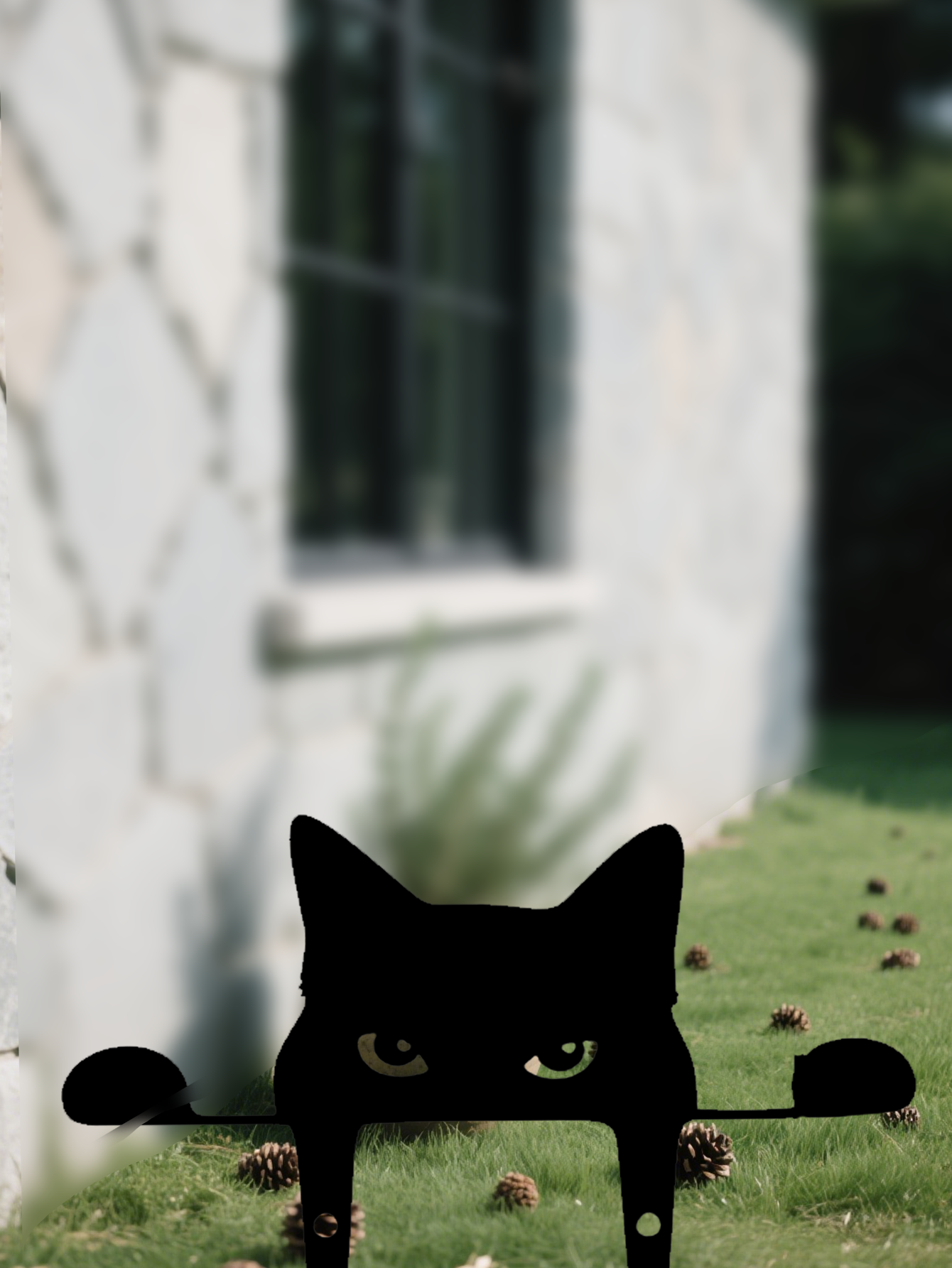 Whimsical Metal Cat Garden Decor for Outdoor Spaces