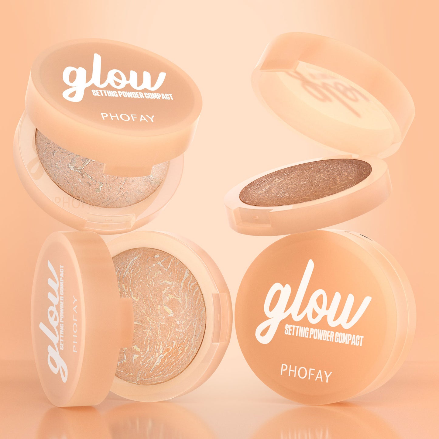 Matte Setting Powder Compact - Oil Control & Brightening Face Makeup