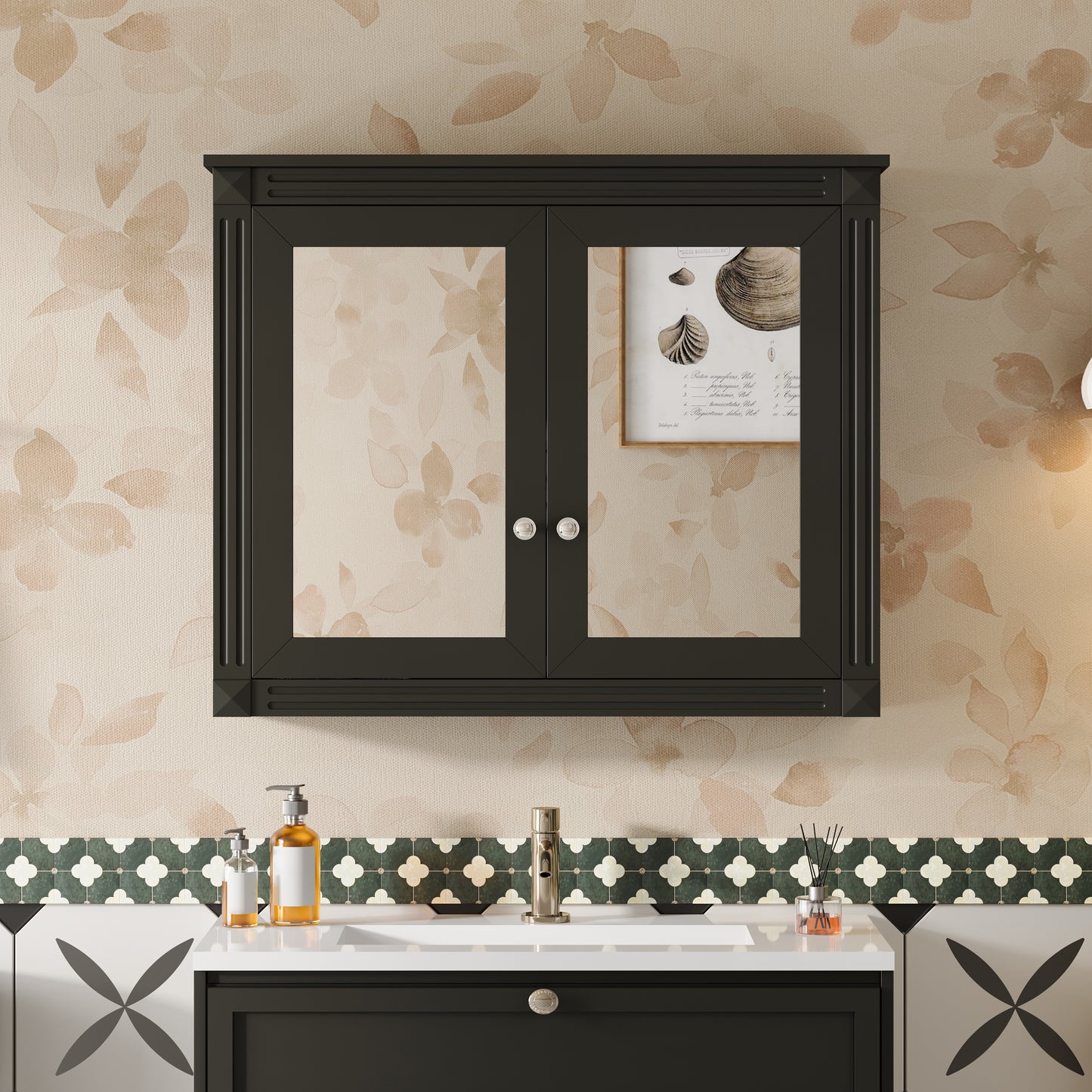 36 X 28 Medicine Cabinet, Wall Mounted Bathroom Storage Modern