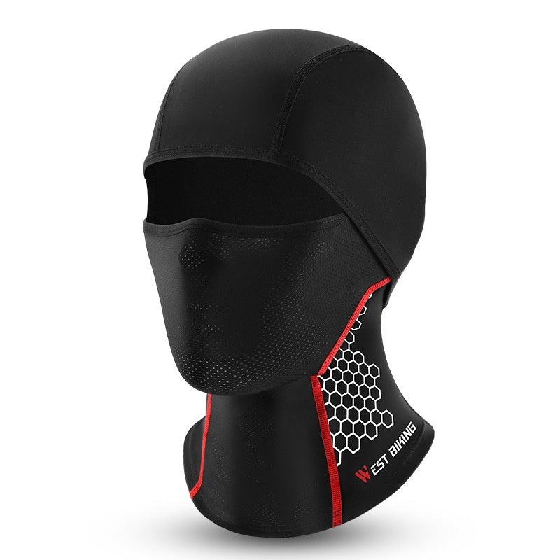 Ice Silk Full Face Sun Mask - Black