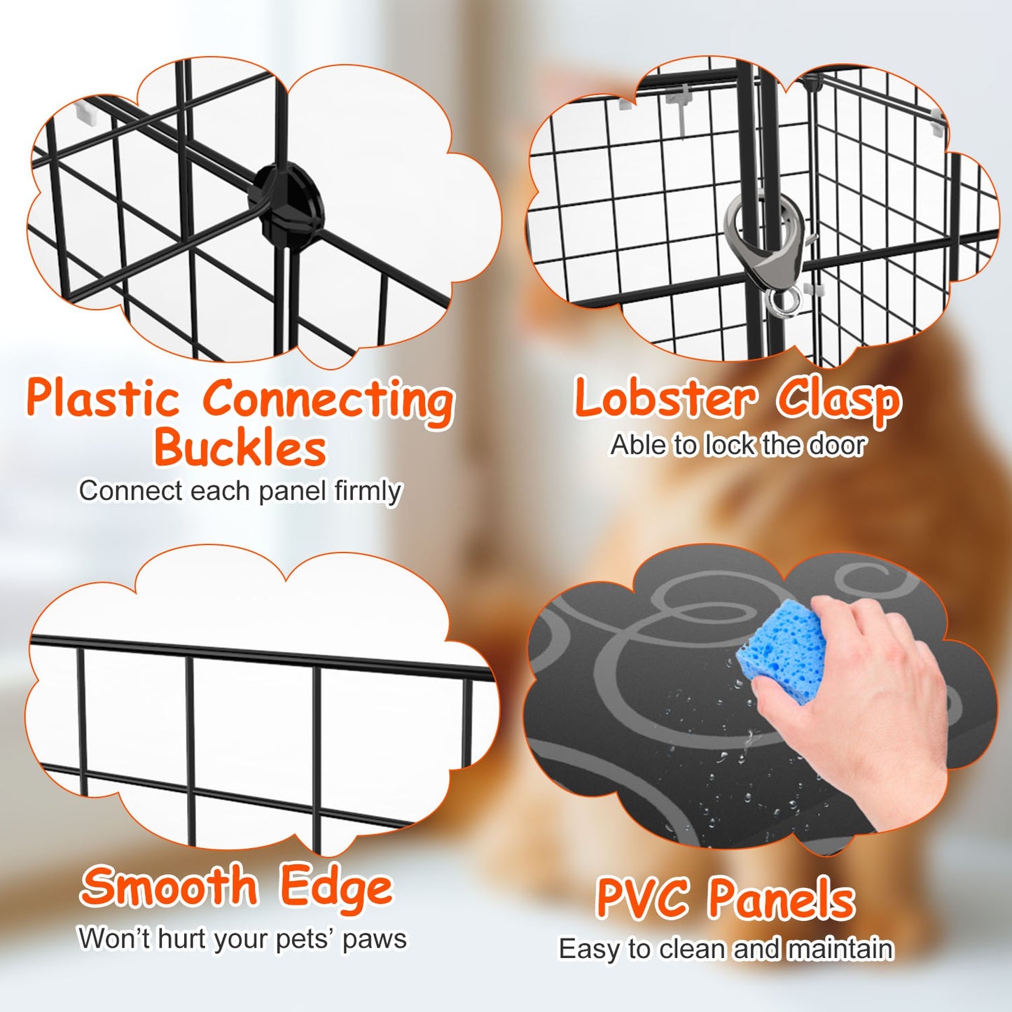 2-Tier Indoor Cat Cage Playpen with Climbing Ladder and Double Doors - Small Animal Enclosure