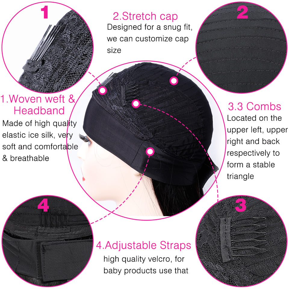 Human Hair Headband Wig - No Lace Straight