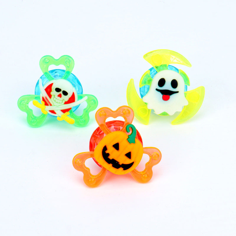 Halloween LED Finger Lights Glowing Ring Toy for Kids & Party Decor