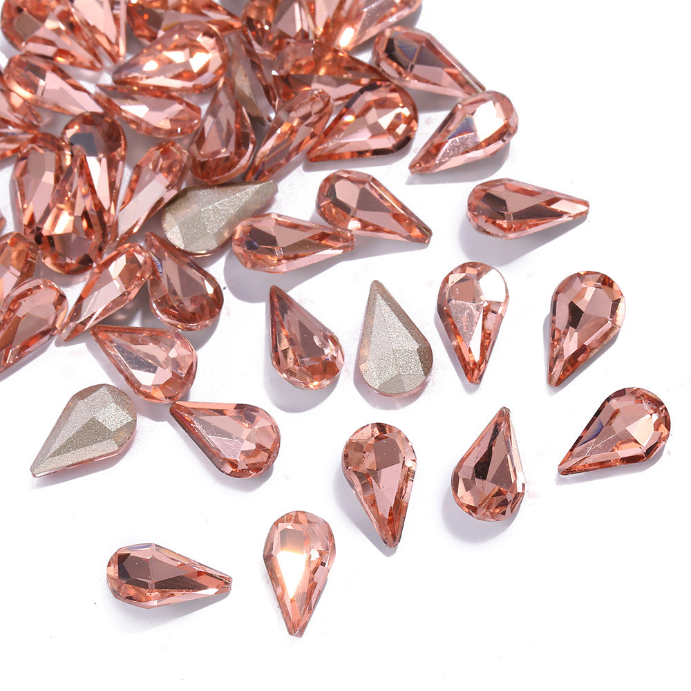 Water Drop Nail Art Diamonds – 100pc Transparent Stones