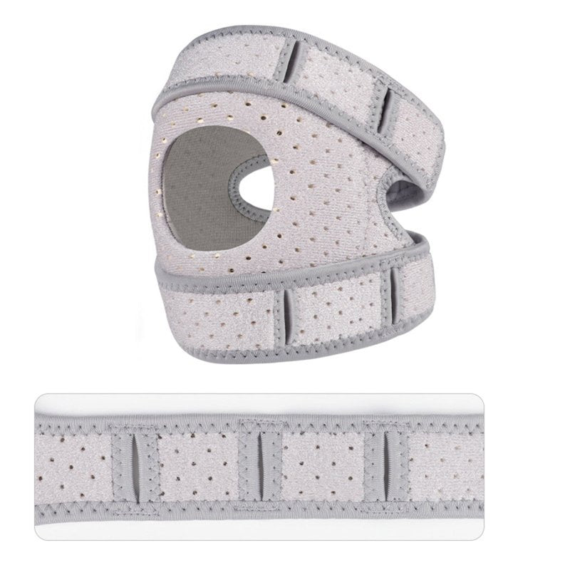Adjustable Knee Support Brace with Silicone Shock Absorption for Meniscus Protection