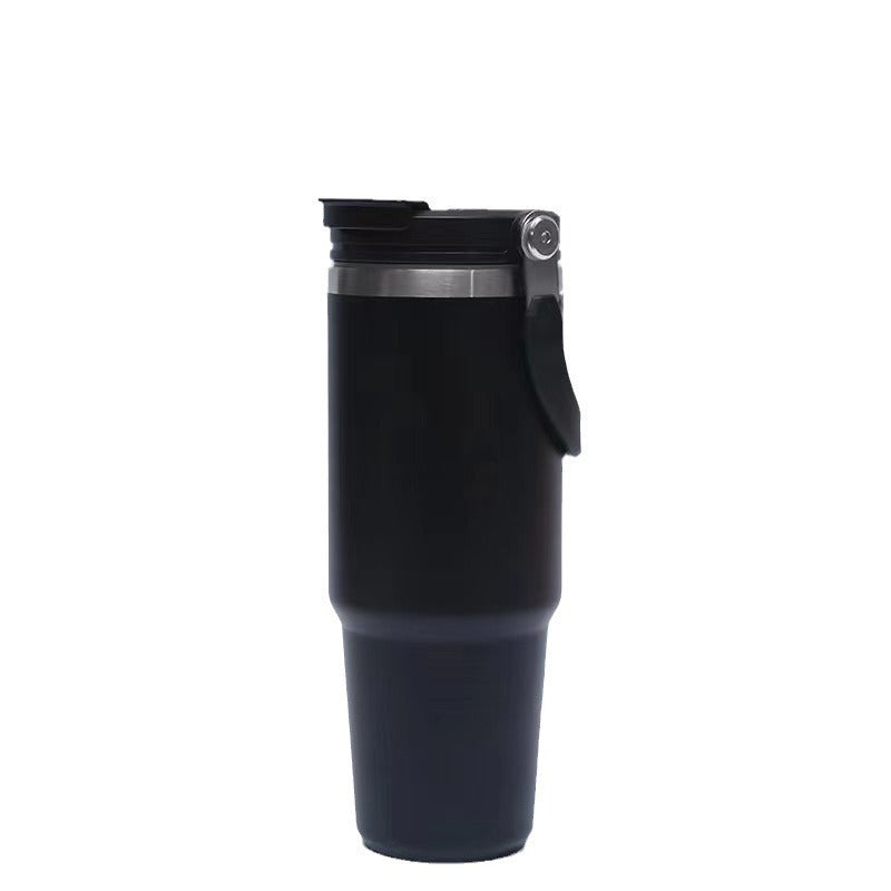 Insulated Stainless Steel Double Drink Cup - 900ml Capacity, Portable Thermos Mug