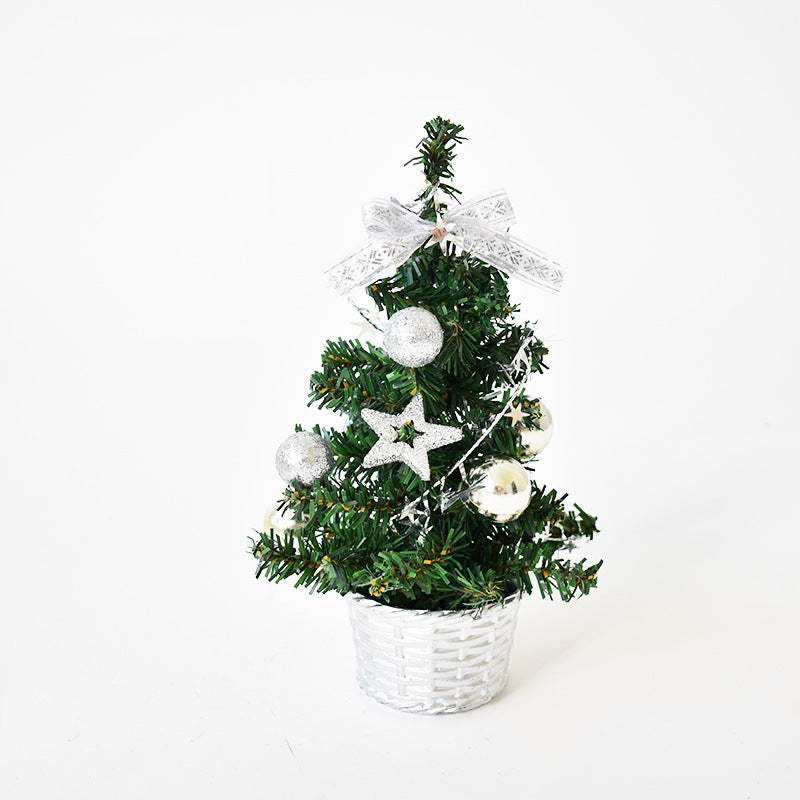 Mini Christmas Tree LED Lights Decoration - PVC Desktop Ornaments