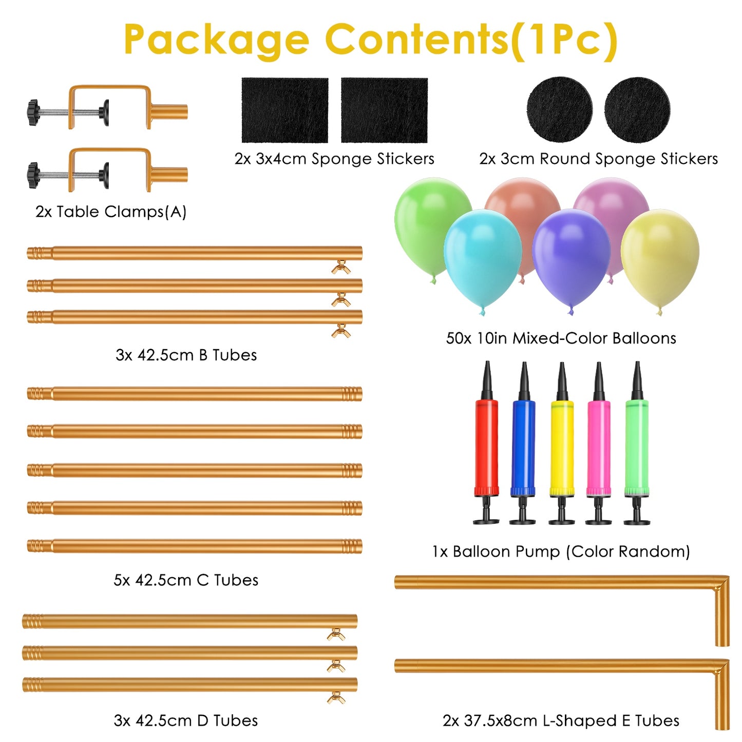 Adjustable Table Rod Stand with Clamps - Balloon Garland Decor