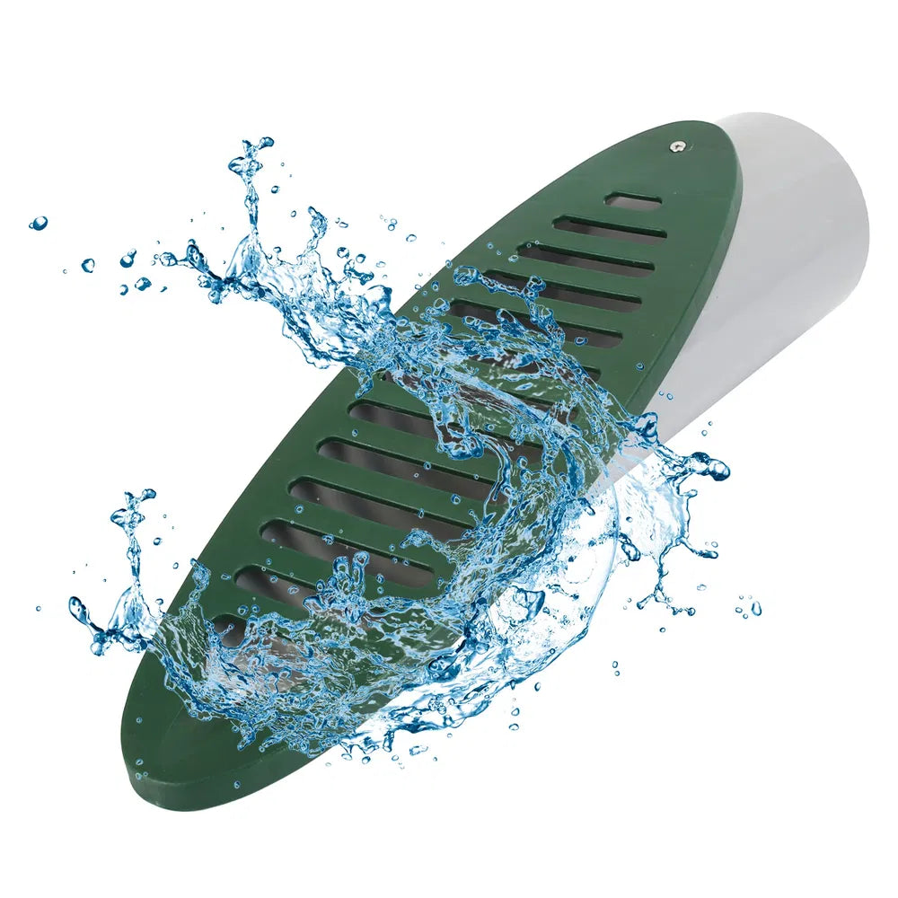 4-Inch Green Angled Yard Drainage Pipe with Sloped Grate - 1Pc