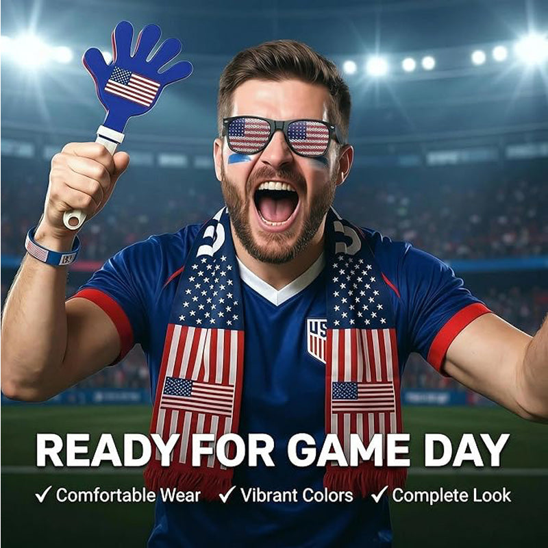 2026 World Cup Fan Kit - 6-Piece USA Soccer Cheer Set