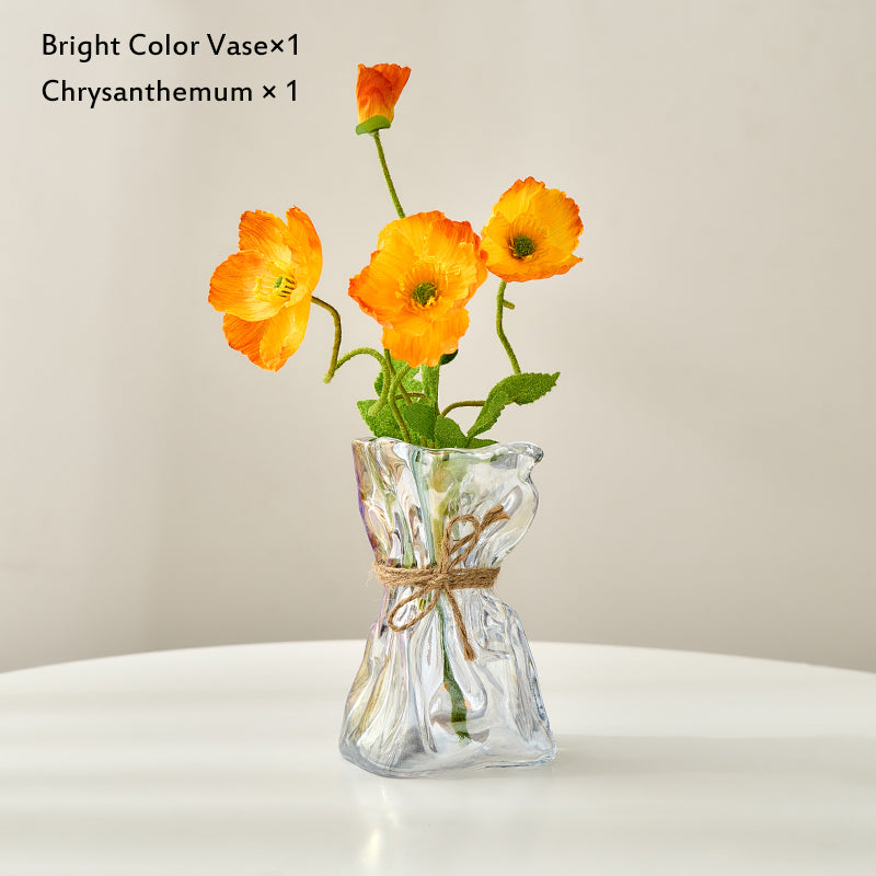 Glass Vase for Dried Flowers - Nordic Home Table Decor Accessory
