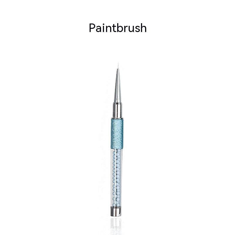 16-Piece Nail Art UV Pen Set with Rhinestones