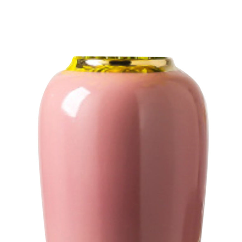 Modern Hand-Painted Porcelain Vases with Gold-Plated Glazed Flowers - Multiple Sizes