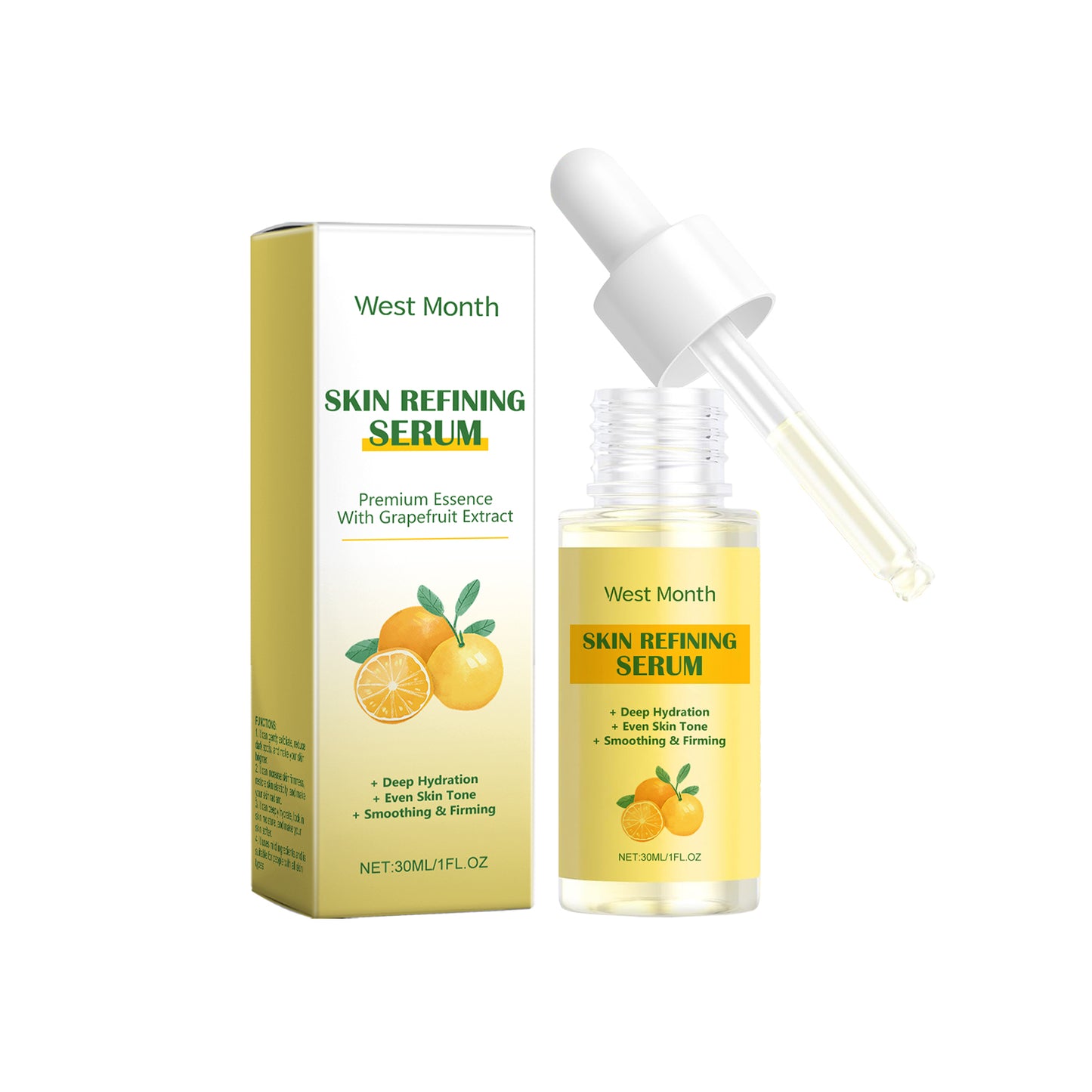 Grapefruit Facial Serum - Moisturizing & Firming Skin Essence, 30ml