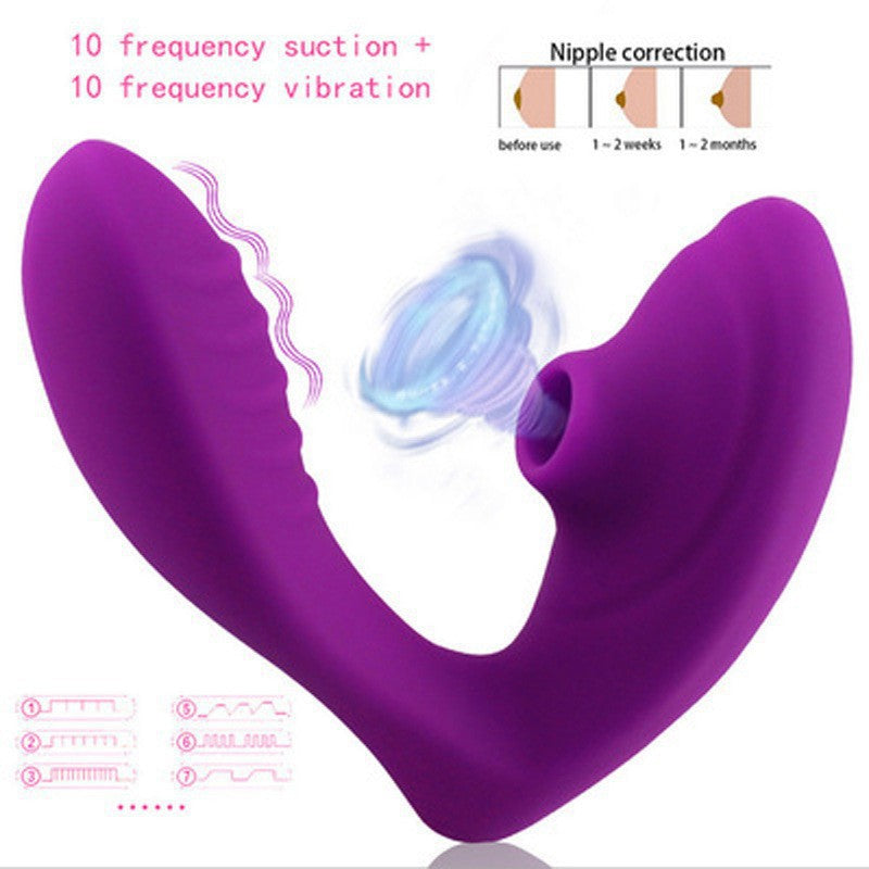 Double-Headed Sucking Vibrator for Women - Massage & Pleasure Device