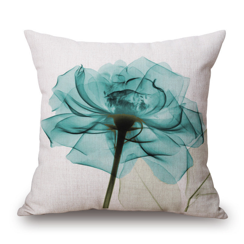 Blue Tulip Linen Pillow Cover for Sofa, Car & Home Decor 40x40cm or 45x45cm