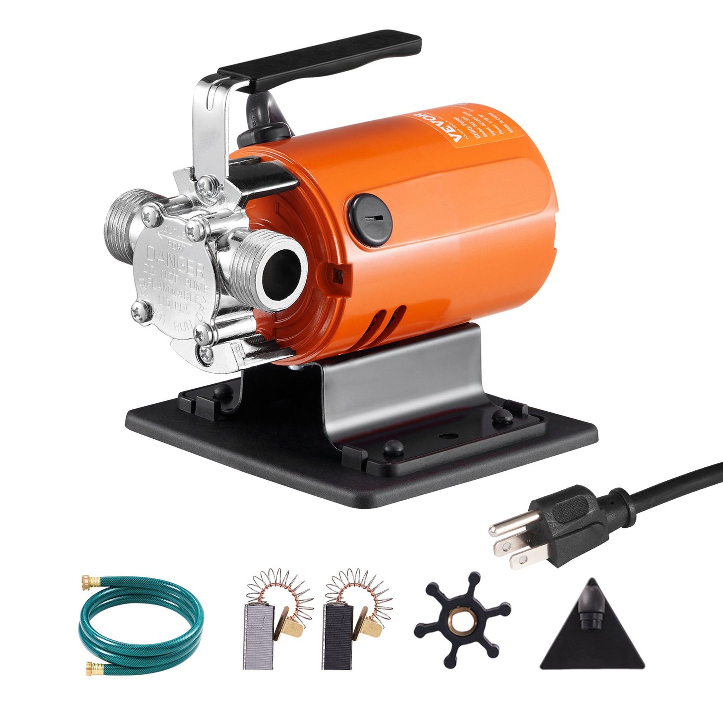 Portable 120V Water Transfer Pump 360 GPH for Garden, Pool, Pond - Orange