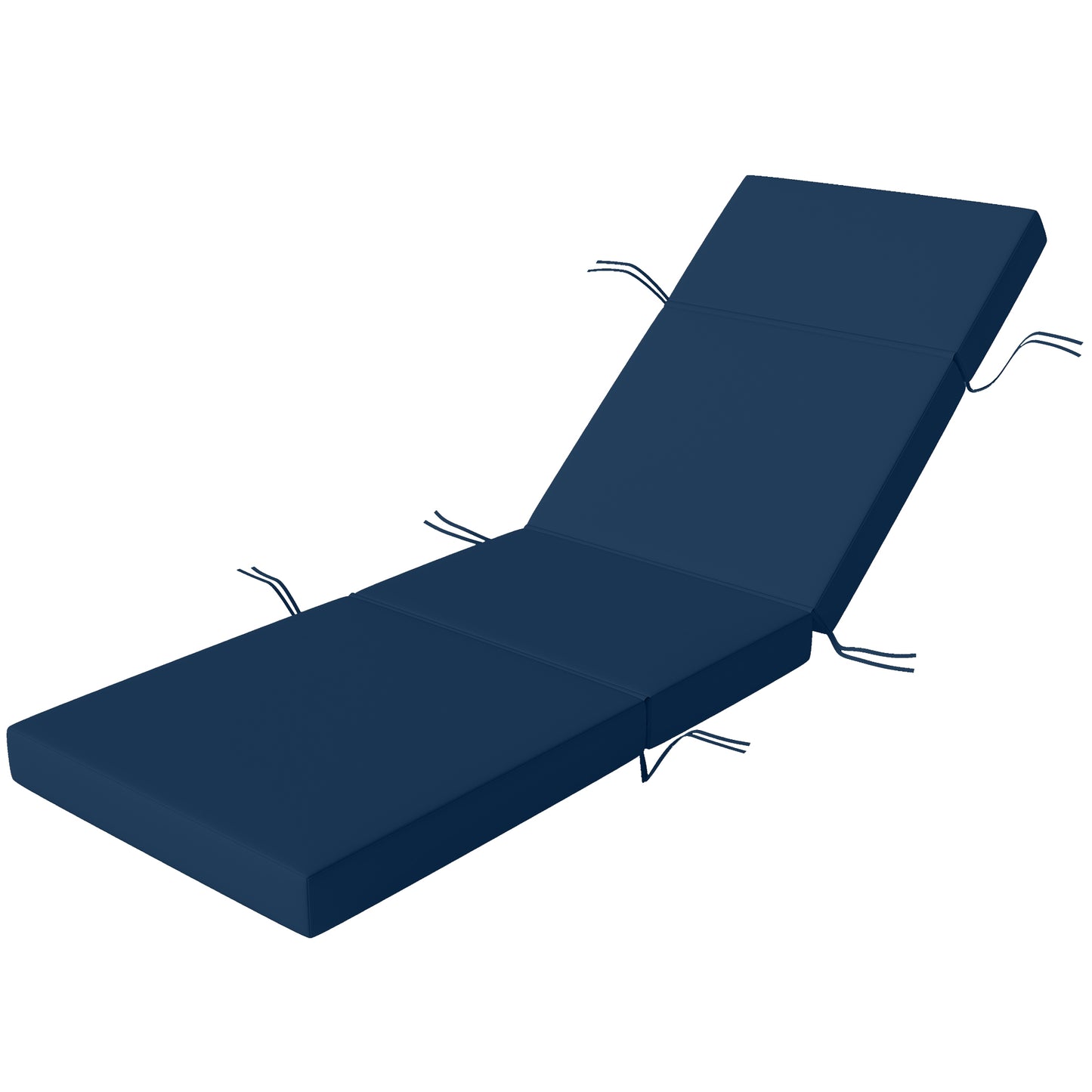 Outdoor Lounge Chair Cushion - 4" Thick, Navy Blue, 26" x 80"