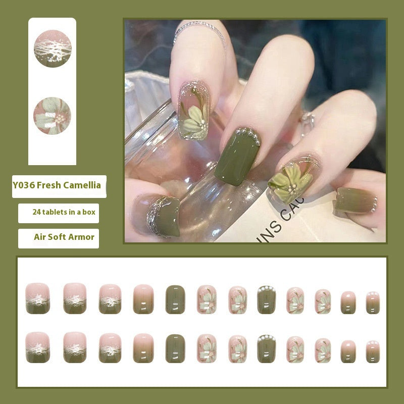 Women's Nail Art Kit with Detachable Color Variants - Spicy White Armor Design