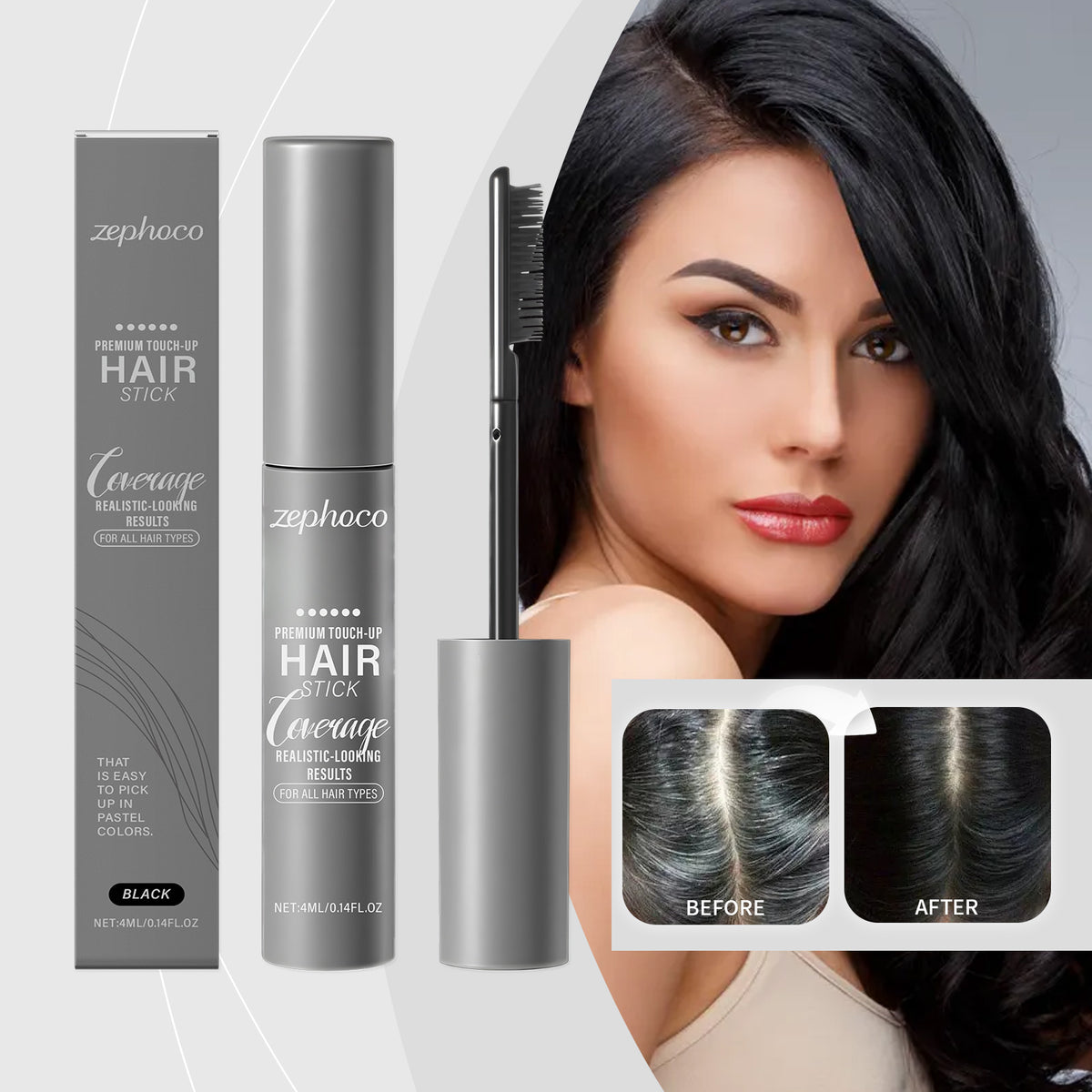 Black Hair Dye Touch-Up Cream 4ml - Hair Color Correction