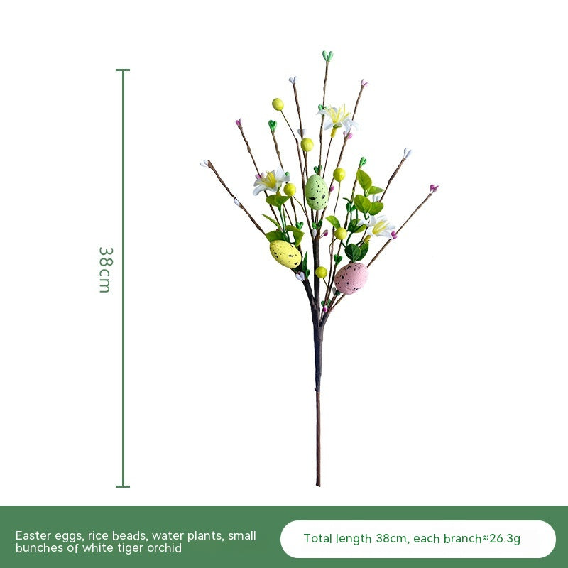 Easter Foam Egg Handle Bundle Decorative Flower for Holiday & Party