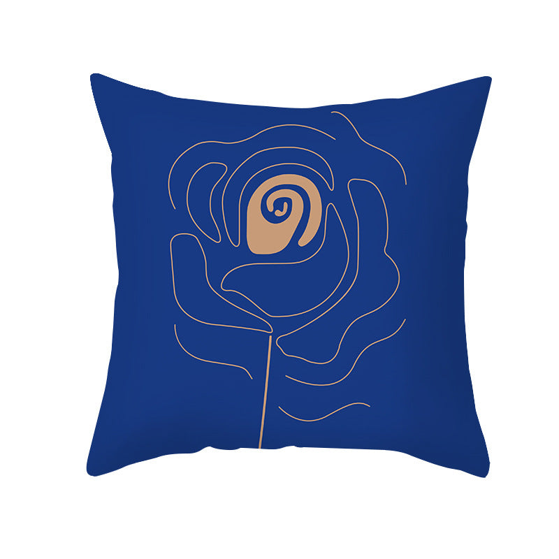 Abstract Art Cushion Cover 45x45cm - Soft Plush Nordic Style Sofa Pillowcase