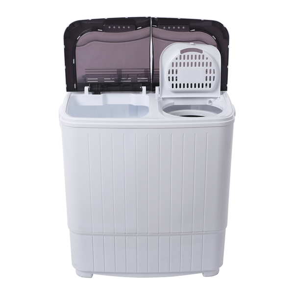 14.3lb Semi-Automatic Gray Washing Machine with Cover - Home Appliance