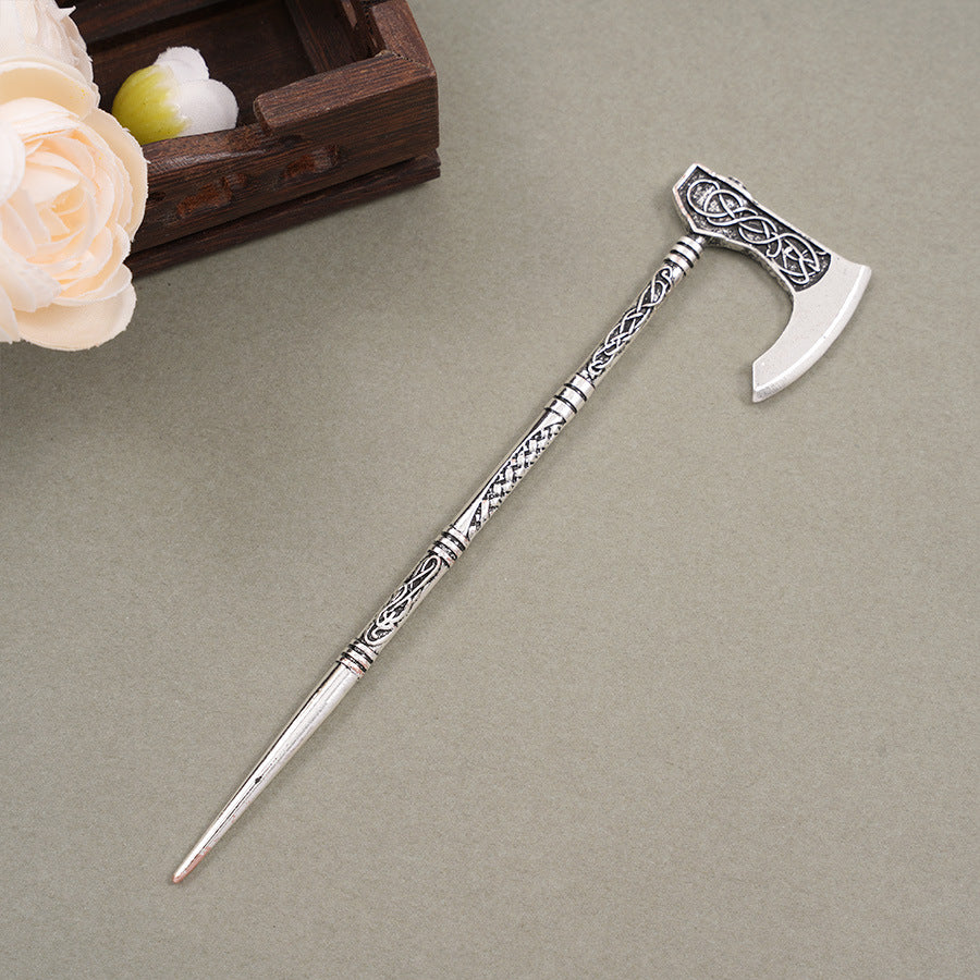 Retro European & American Style Hairpin - Omahawk, Sickle, Sword, Flying Dragon