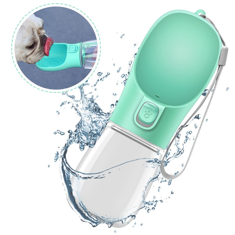 Portable Pet Water Cup with Button Dispenser - Travel Drinking Bottle