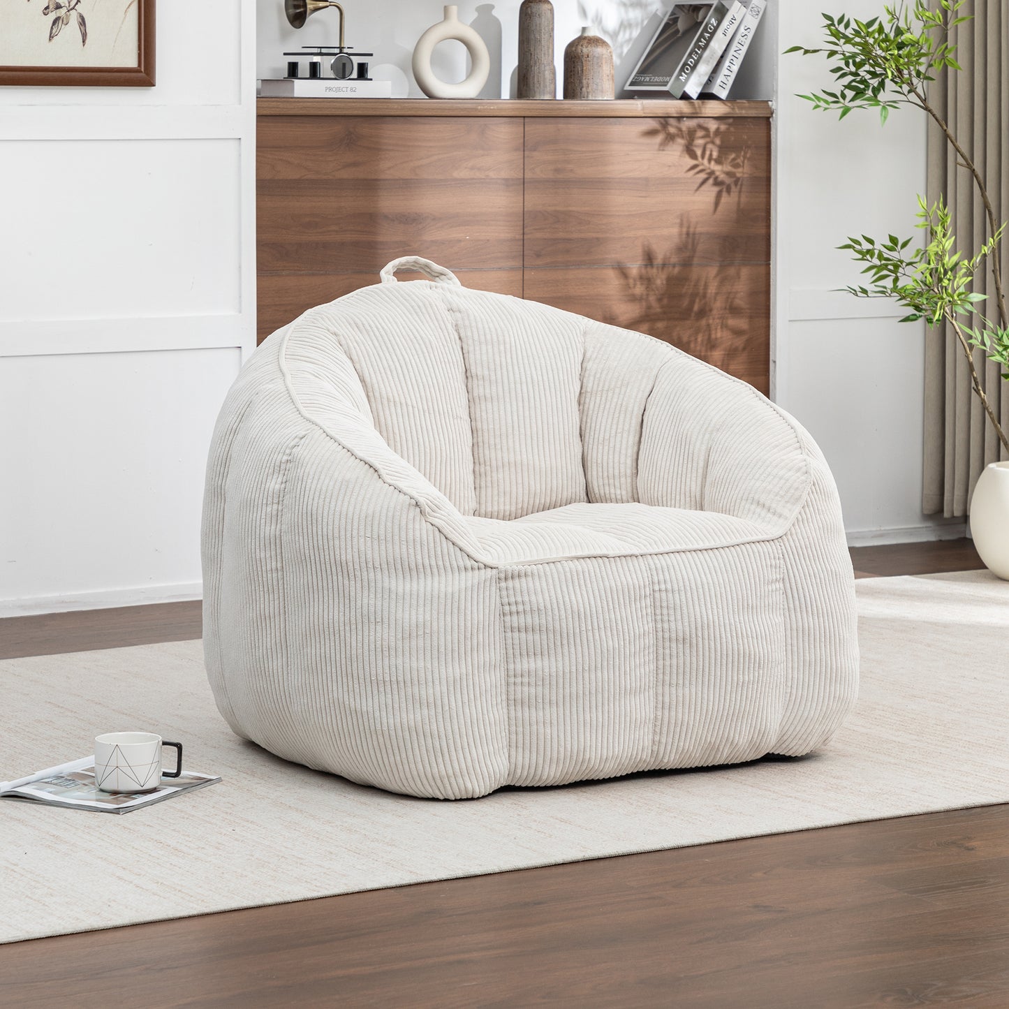 Giant Bean Bag Chair Sofa For Adults Teens, Comfy Corduroy Large