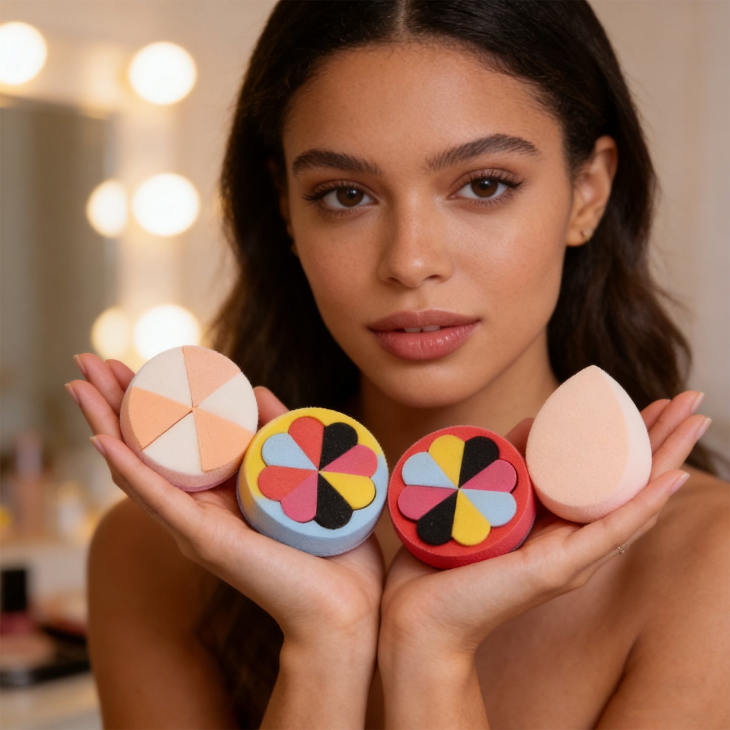 Soft Makeup Powder Puffs - 6 Piece Face Application Set