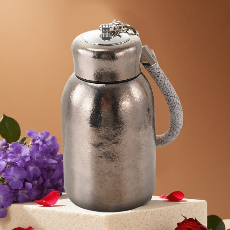 Small-Capacity Insulated Titanium Cup - Portable, Keeps Drinks Warm or Cold