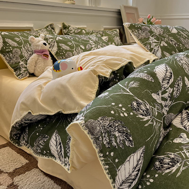 Thickened Cotton Duvet Cover Set for Fall and Winter - Modern & Minimalist