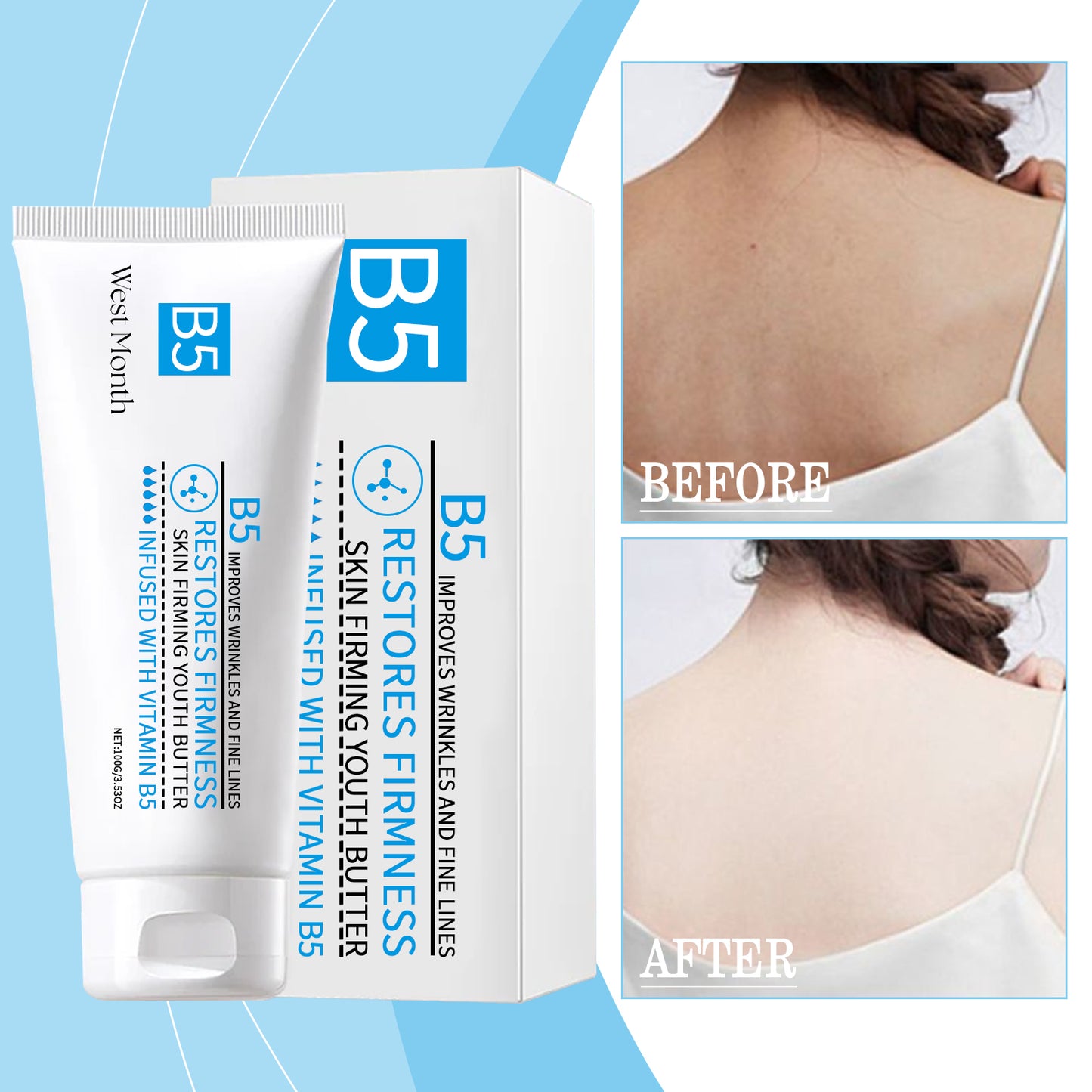 Skin Firming Body Cream with Hyaluronic Acid & Niacinamide - 100g