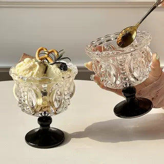 European Style Carved Glass Drinkware - 210ml Home Bar Glasses Set