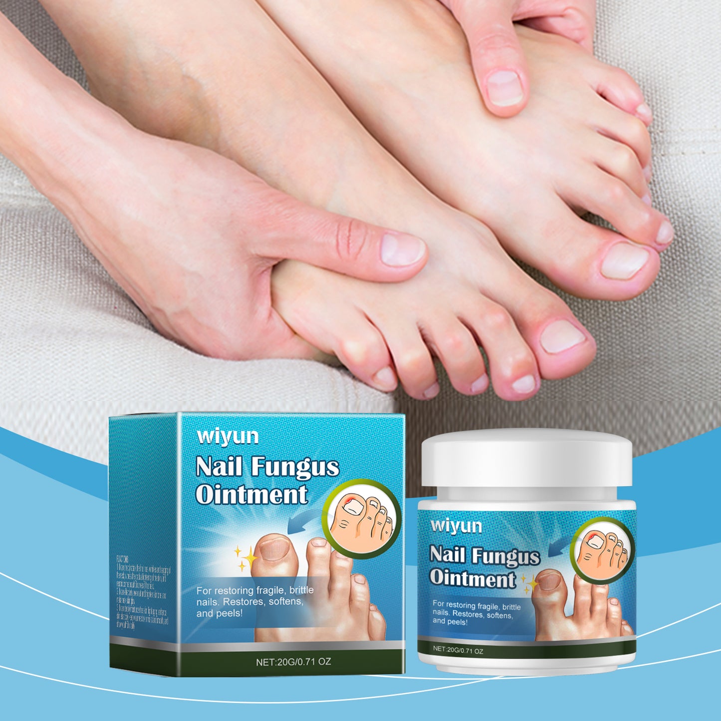 Toenail Repair Cream with Vitamin E & Aloe - Gentle Nail Care Treatment