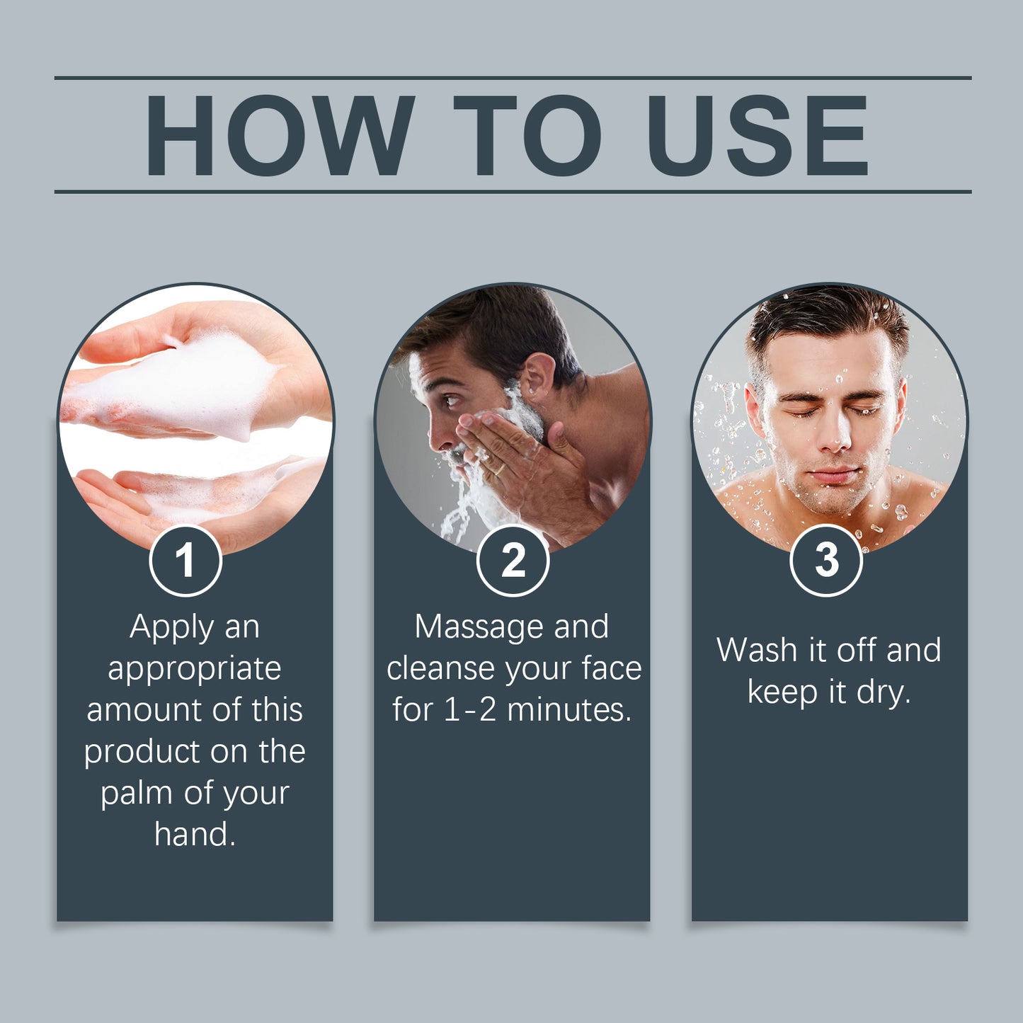 Nourishing Facial Cleanser for Men - Gentle Oil Control Face Wash 100ml