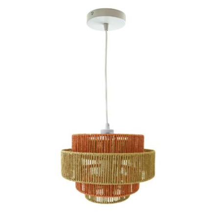 Orange Pendant Lamp with Natural Terracotta Design - Modern Wall Light