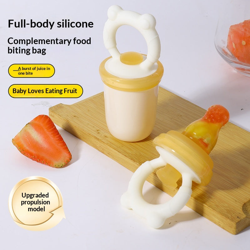 Baby Teething Fruit Puree Feeder - Silicone Baby Snack Sippy Cup