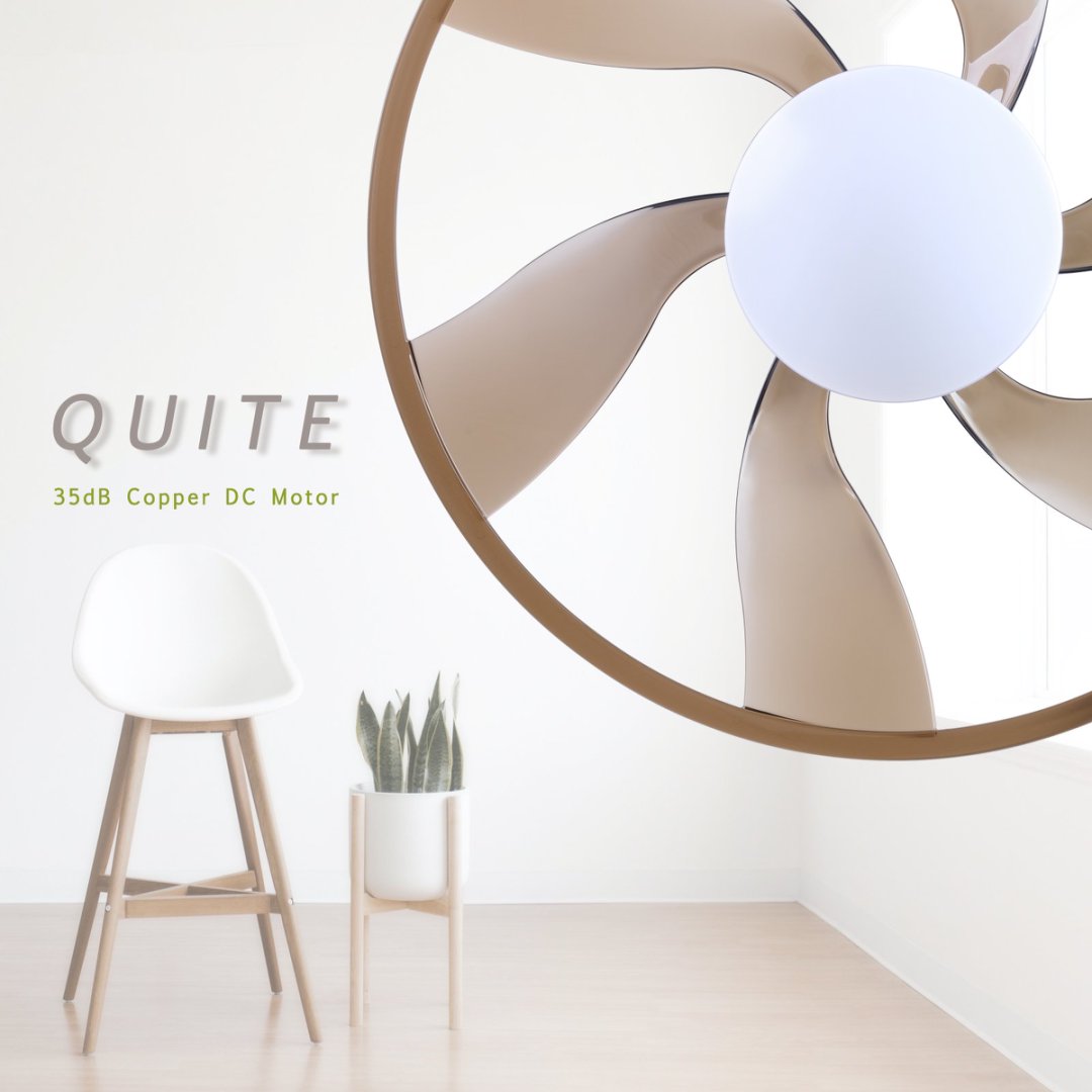 Indoor LED Ceiling Fan with Remote Control - 22W, Reversible, Modern Coffee Finish